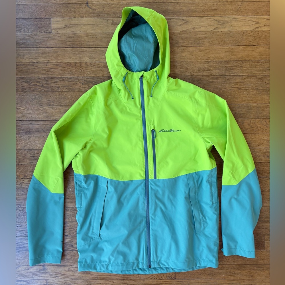 Eddie Bauer Powder Search Jacket Men’s Medium Spring Green Vented Seam Sealed